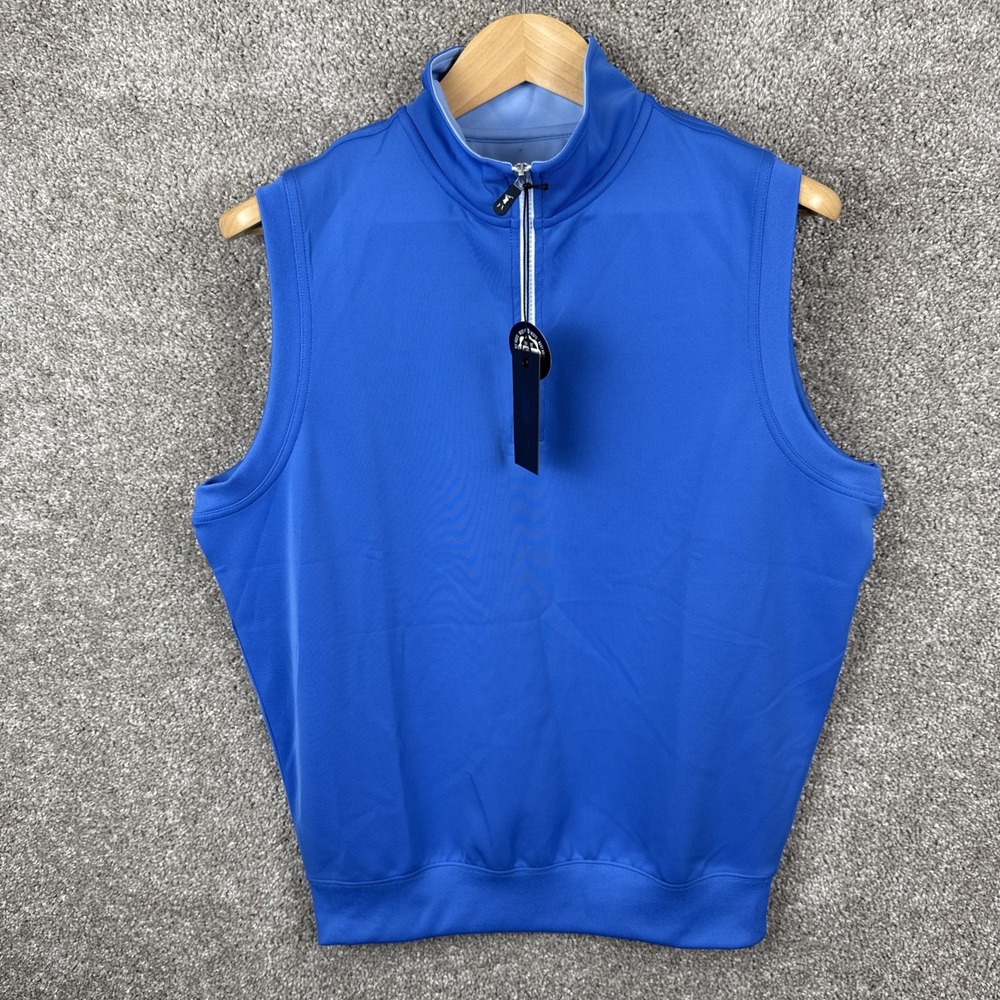 Fairway & Greene F&G Tech Men's Small Sleeveless Golf Pullover Vest Blue NEW